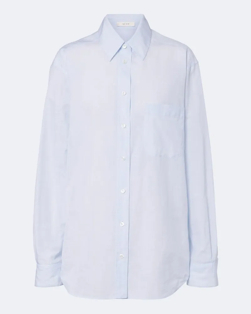 The Row Camicia Gavina in chambray di cotone Blu