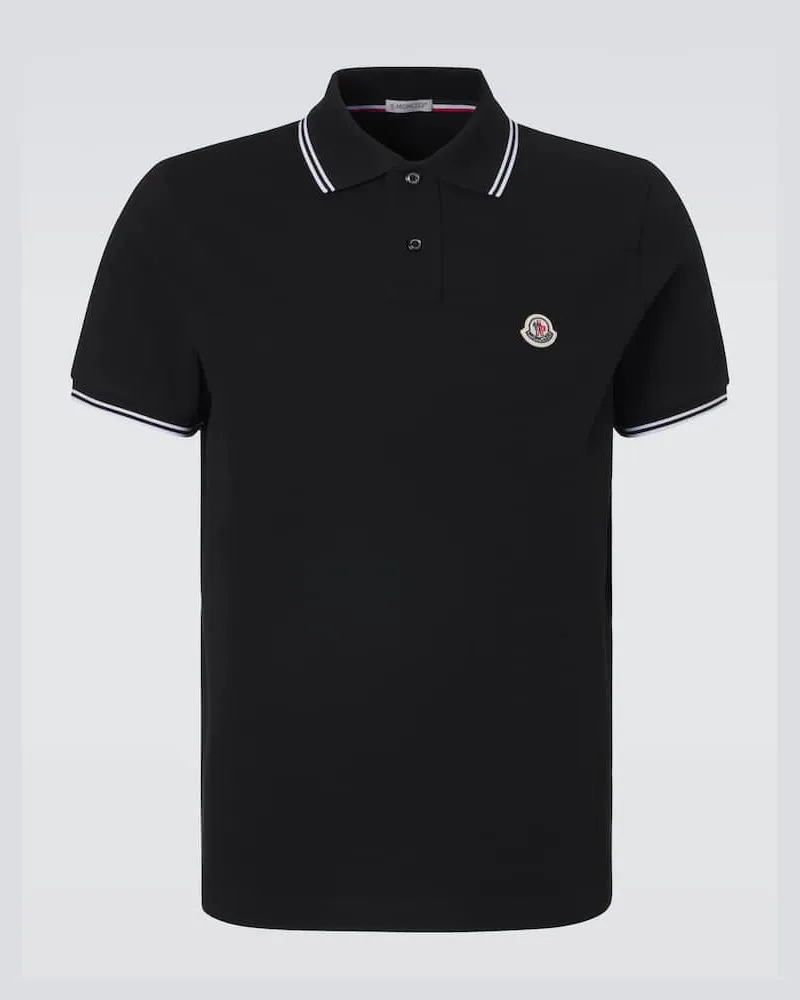 Moncler Polo in cotone Nero