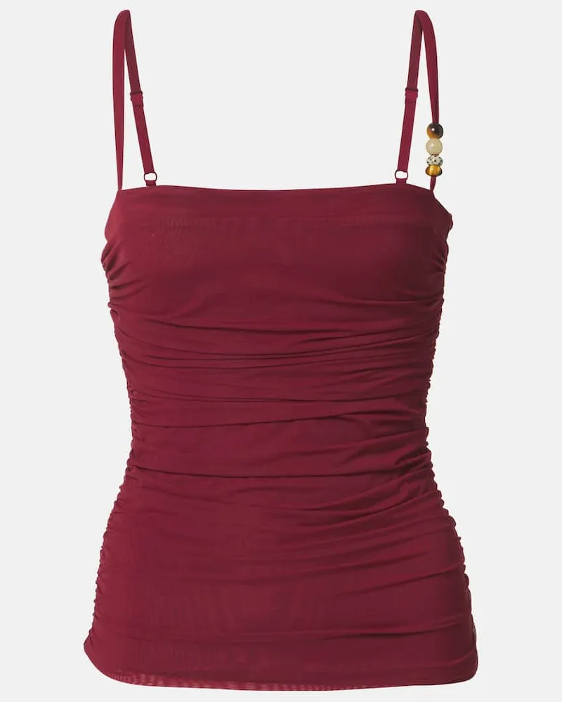 SIR Top con perline Rosso