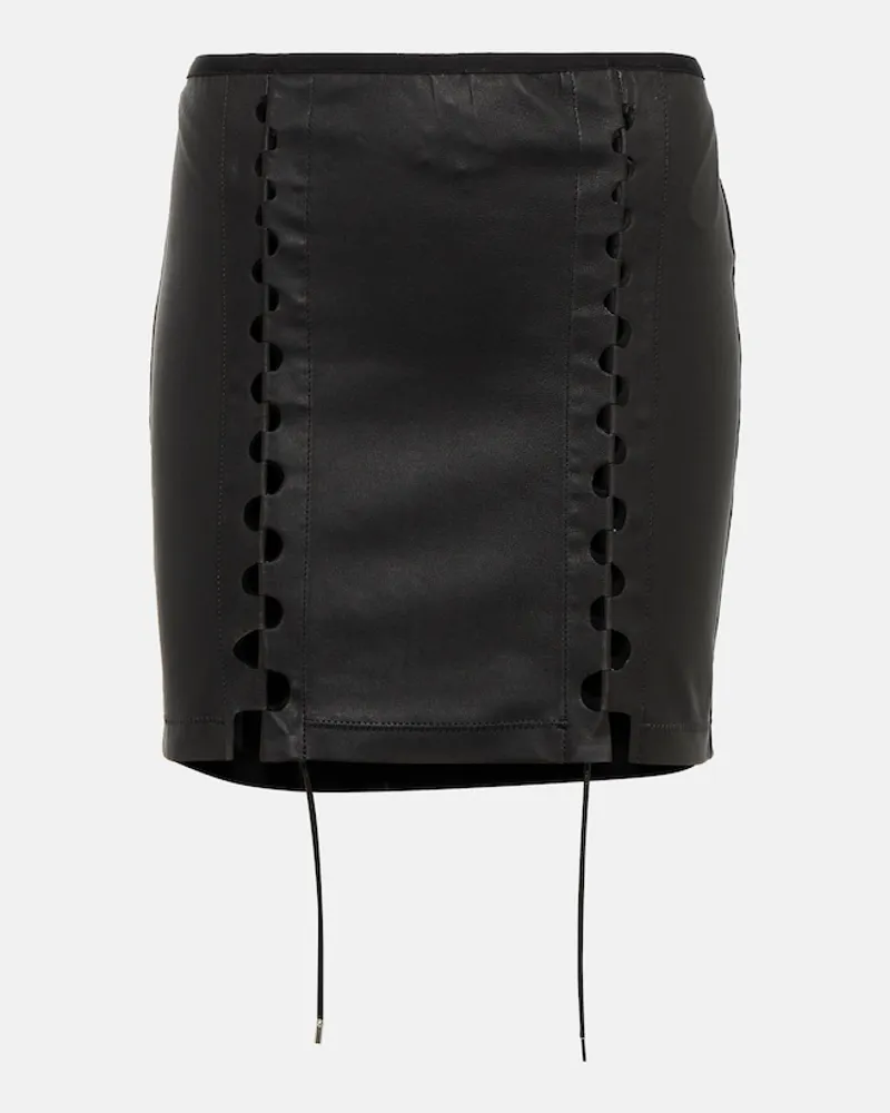 Dion Lee Minigonna in pelle Nero
