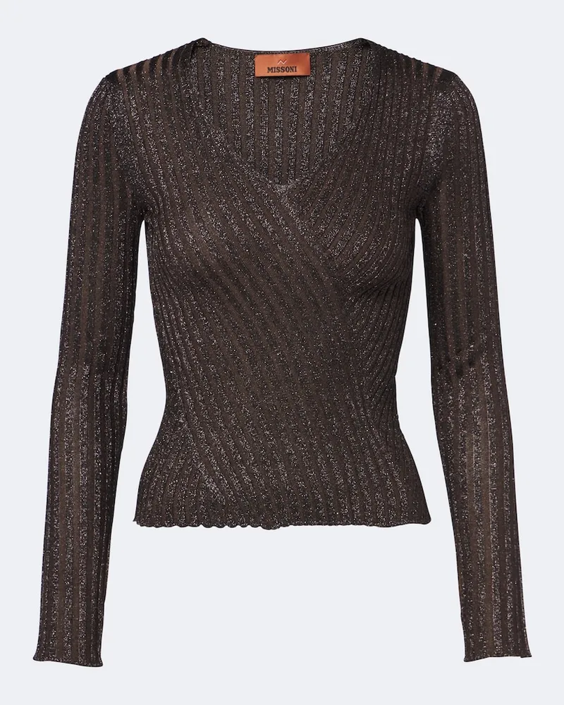 Missoni Top con lamé Marrone