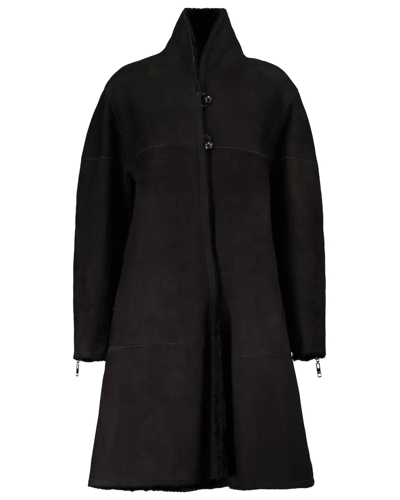 Isabel Marant Cappotto Abazoe in shearling Nero