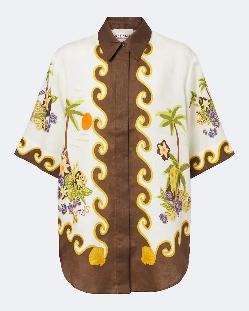 ALEMAIS Alémais Camicia Island Cove in lino Multicolore
