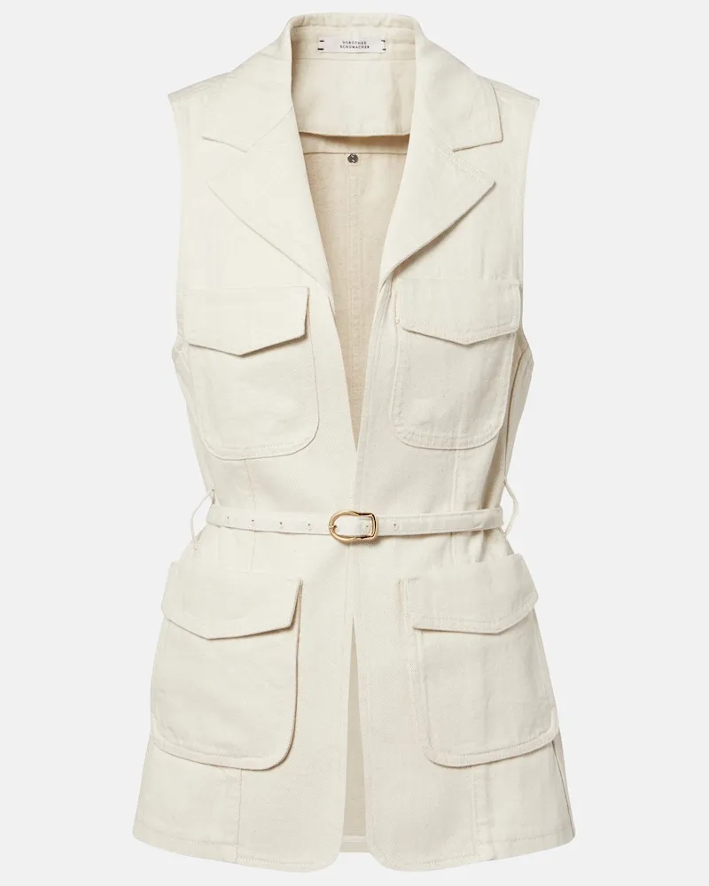 Dorothee Schumacher Gilet di jeans Summer Of Love con cintura Beige