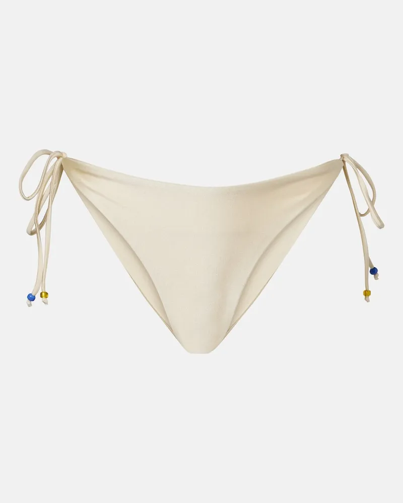 JADE SWIM Slip bikini Muse Scoop Bianco