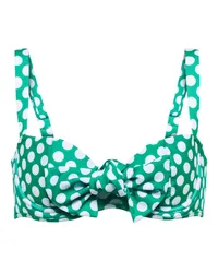 Alexandra Miro Top bikini Clara a pois Verde