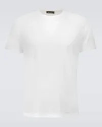 Loro Piana T-shirt in misto seta e cotone Bianco