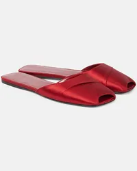 The Row Slippers Milla in raso Rosso