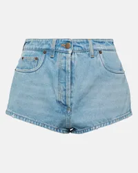 Prada Shorts di jeans a vita alta Blu