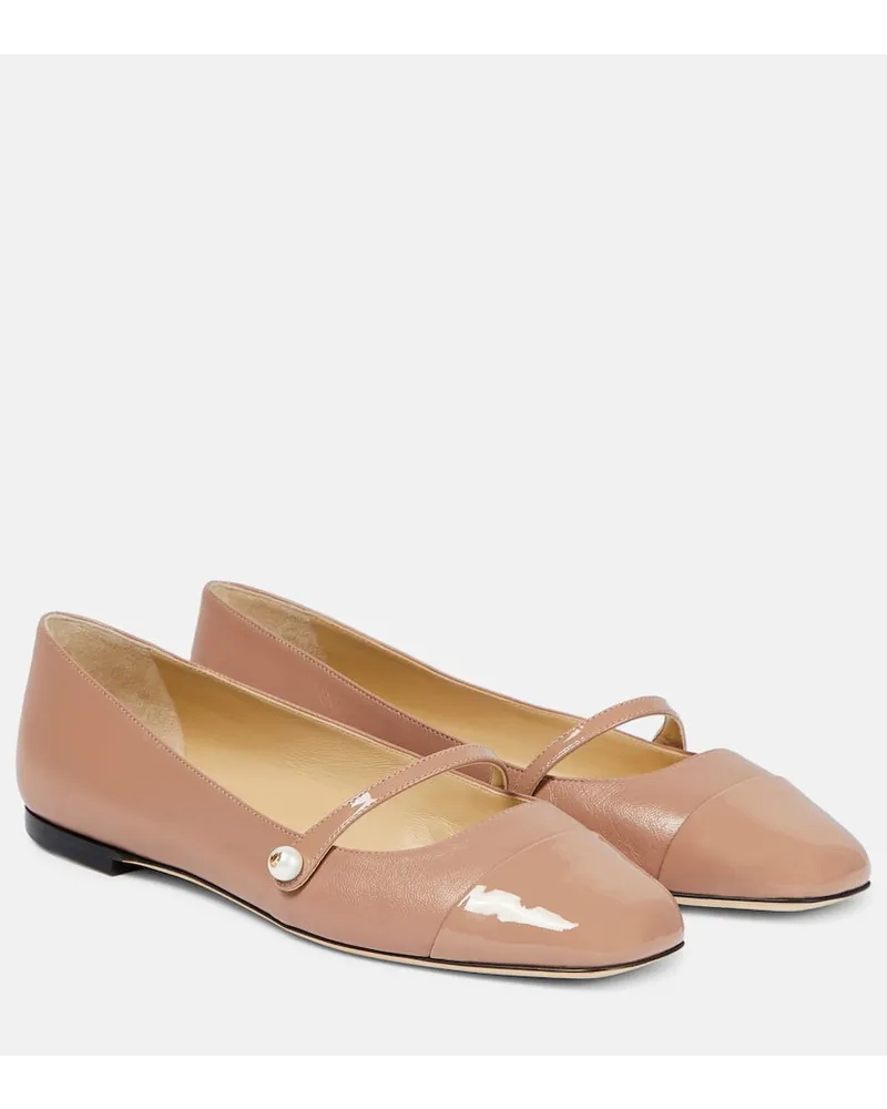 Jimmy Choo Ballerine Elisa in pelle e vernice Rosa