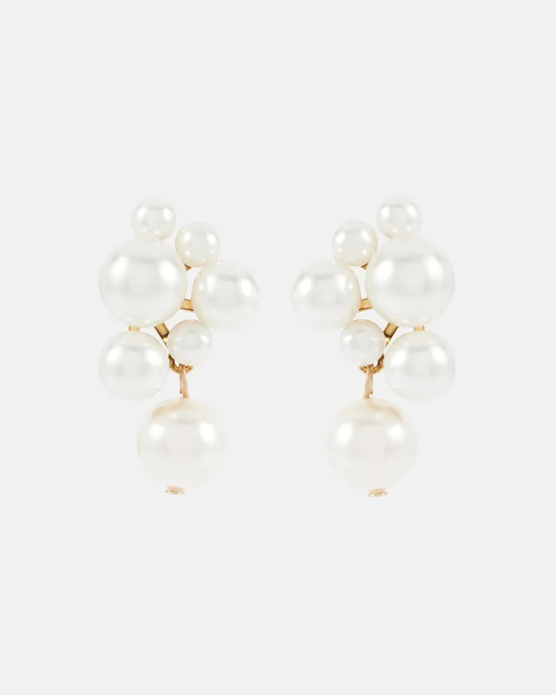Jennifer Behr Orecchini Perlita con perle bijoux Bianco
