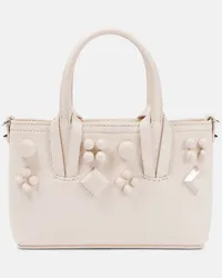 Christian Louboutin Borsa Cabata E/W Nano in pelle Beige