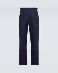 King & Tuckfield Pantaloni in cotone e lino Blu