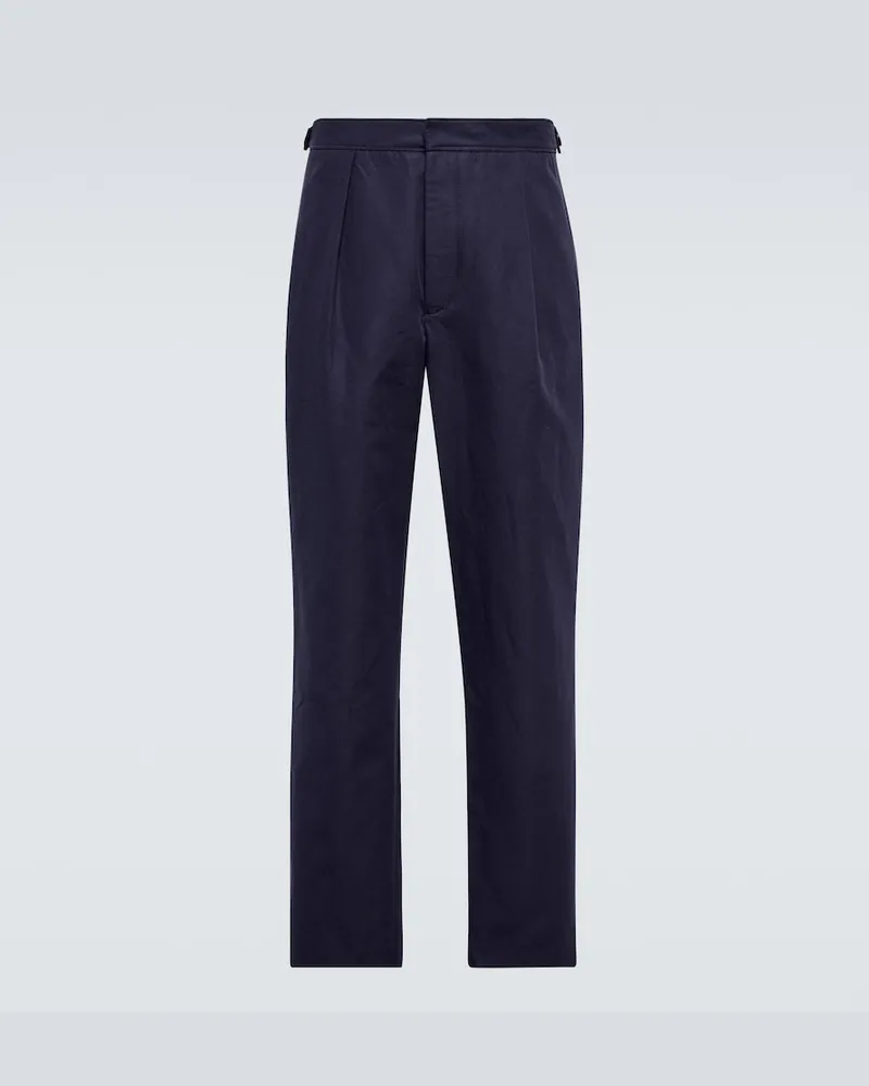 King & Tuckfield Pantaloni in cotone e lino Blu