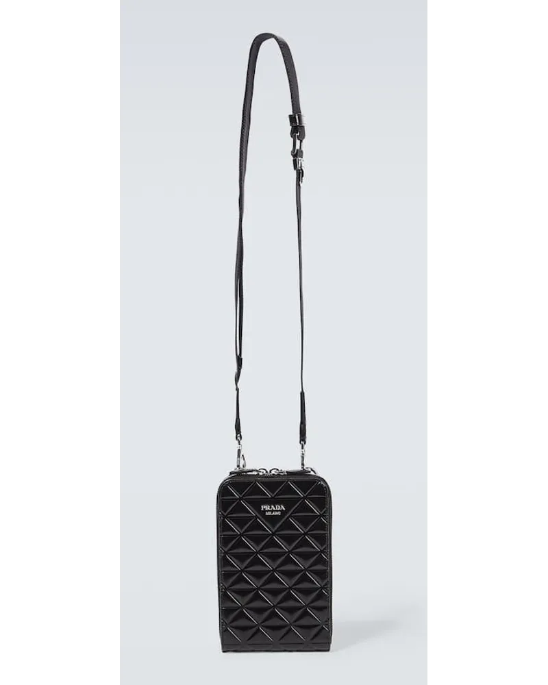 Prada Borsa porta smartphone in pelle Nero