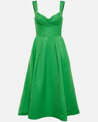 Rebecca Vallance Abito midi Abigail con pince Verde