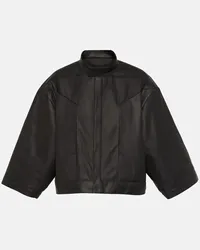 Rick Owens Giacca cropped in pelle Nero