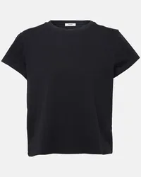 AGOLDE T-shirt cropped Adine in jersey Nero