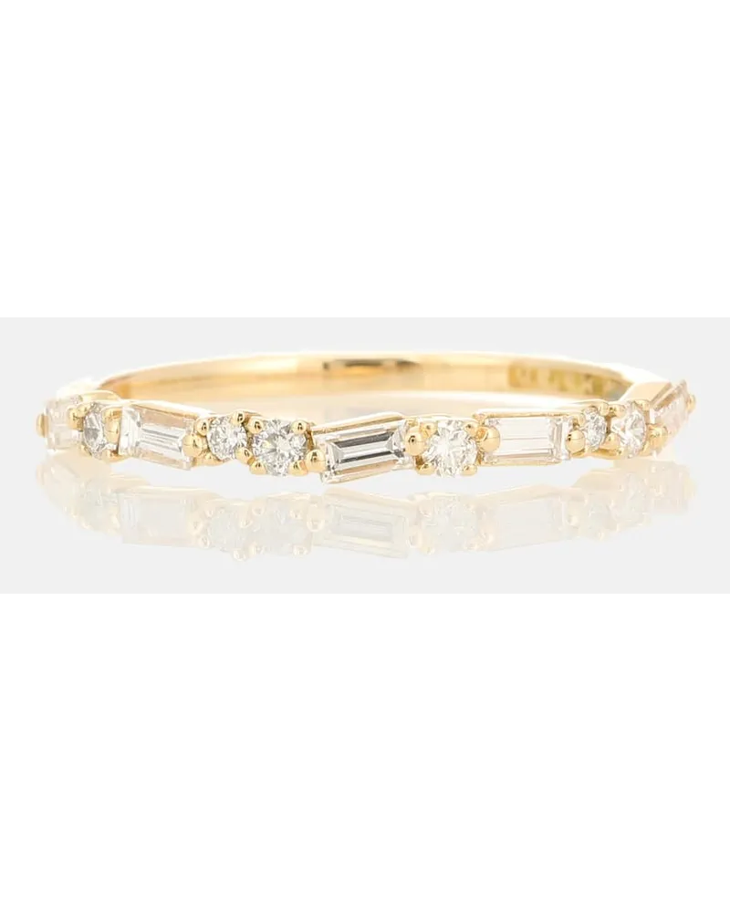 Suzanne Kalan Anello in oro giallo 18kt con smeraldi e diamanti Oro