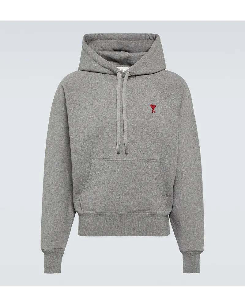 AMI Paris Felpa Ami De CÅur in jersey di cotone Grigio