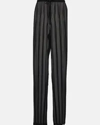 Dries van Noten Pantaloni regular a pieghe Beige