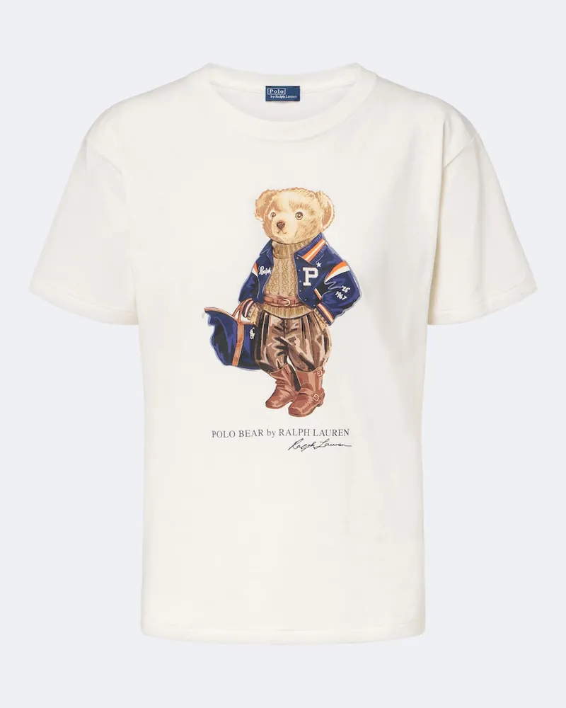 Ralph Lauren T-shirt Polo Bear in jersey di cotone Bianco