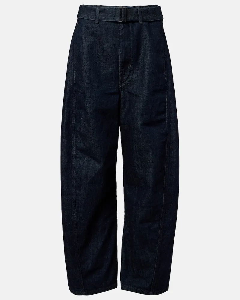 Christophe Lemaire Jeans barrel Twisted con cintura Blu