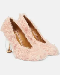 Dries van Noten Pumps in pelliccia sintetica Rosa