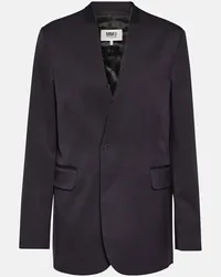 Maison Margiela Blazer monopetto in misto lana Blu