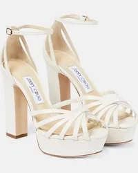 Jimmy Choo Sandali con plateau Isra in pelle Beige