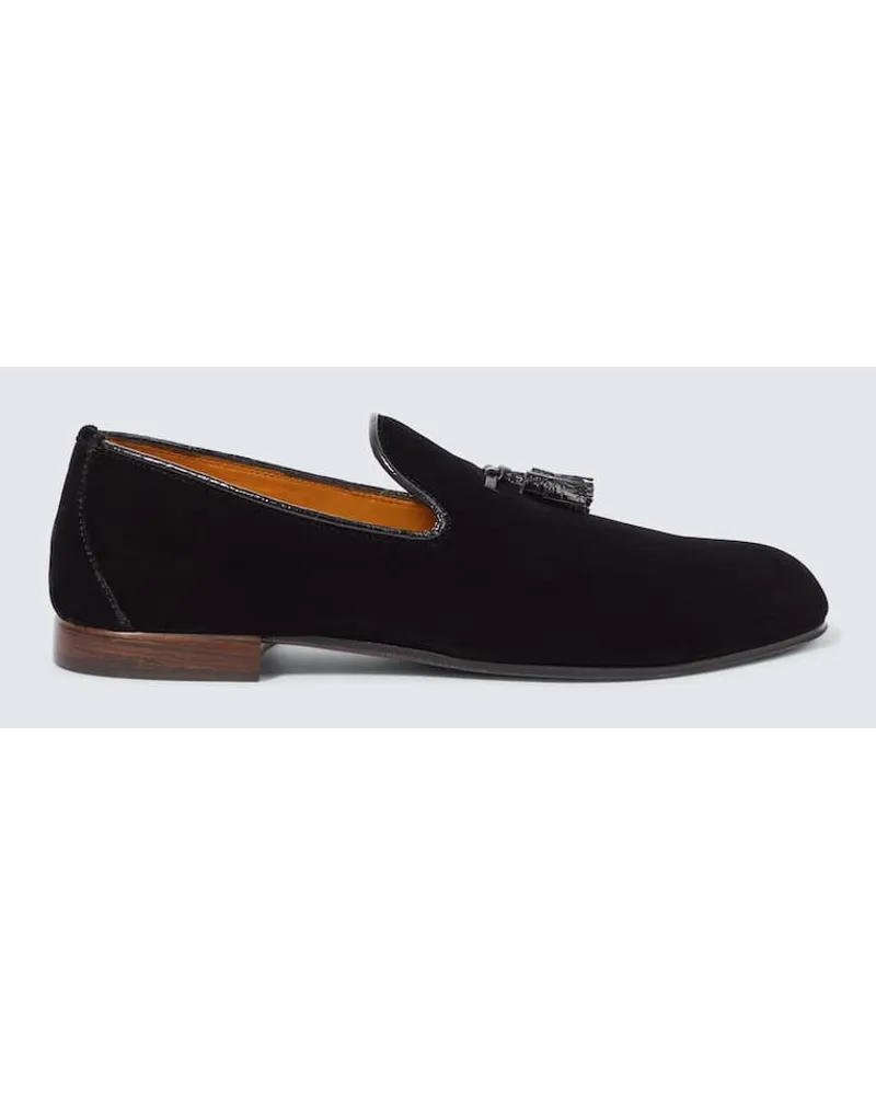 Tom Ford Mocassini Nicolas in velluto Nero