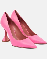 Amina Muaddi Pumps Ami in pelle Rosa