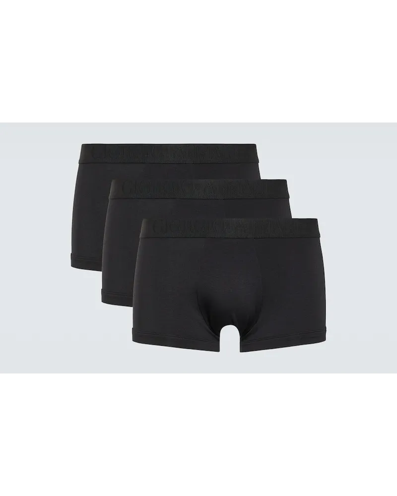 Giorgio Armani Set di 3 boxer Nero