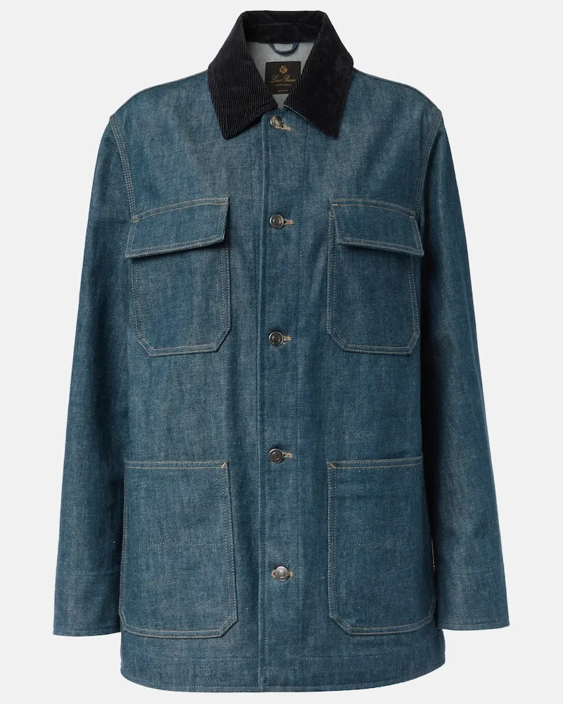 Loro Piana Giacca di jeans Dean Blu