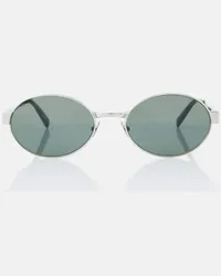 Saint Laurent Occhiali da sole ovali SL 692 Argento