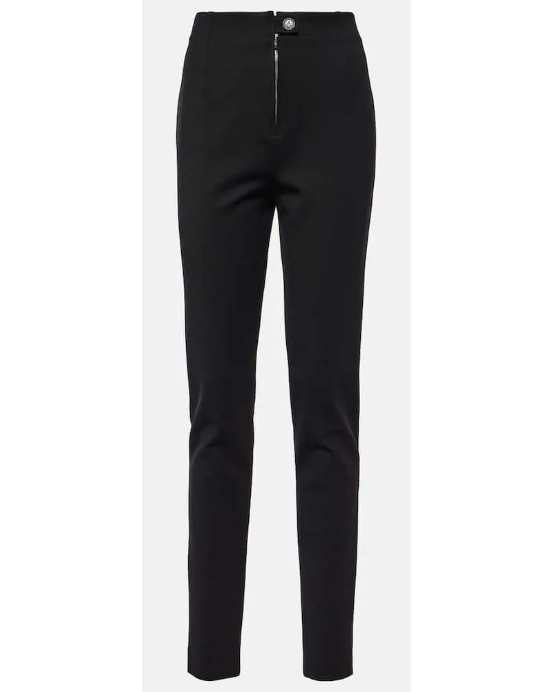 Alaïa AlaÃ¯a Leggings a vita alta in gabardine Nero