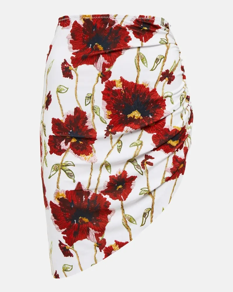 Norma Kamali Minigonna asimmetrica con stampa Multicolore