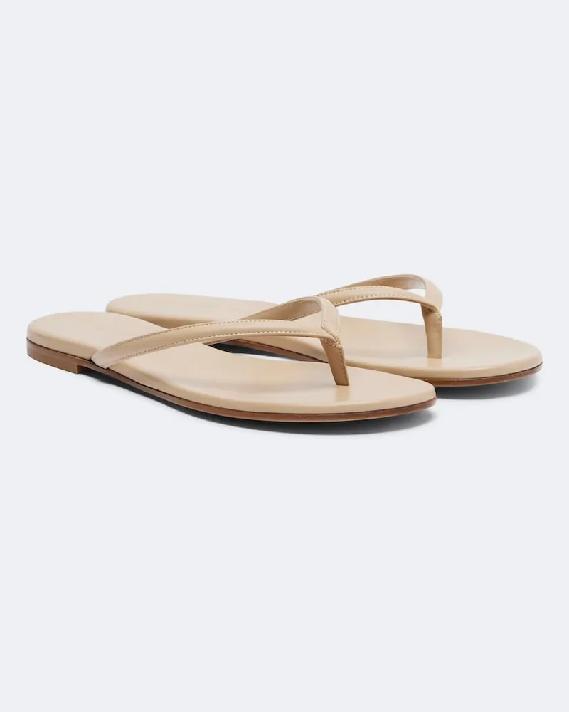 Gianvito Rossi Sandali infradito Calypso in pelle Beige