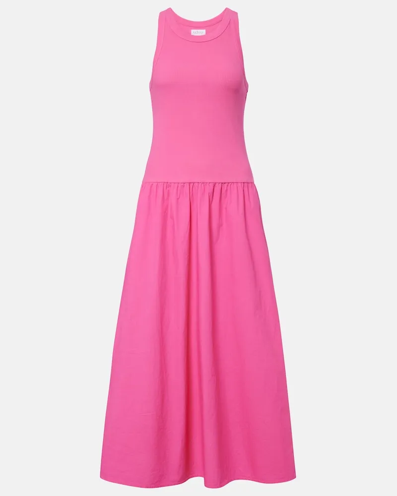 Velvet Abito midi Romilly in misto cotone Rosa