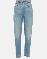 Dolce & Gabbana Jeans distressed a vita alta Blu