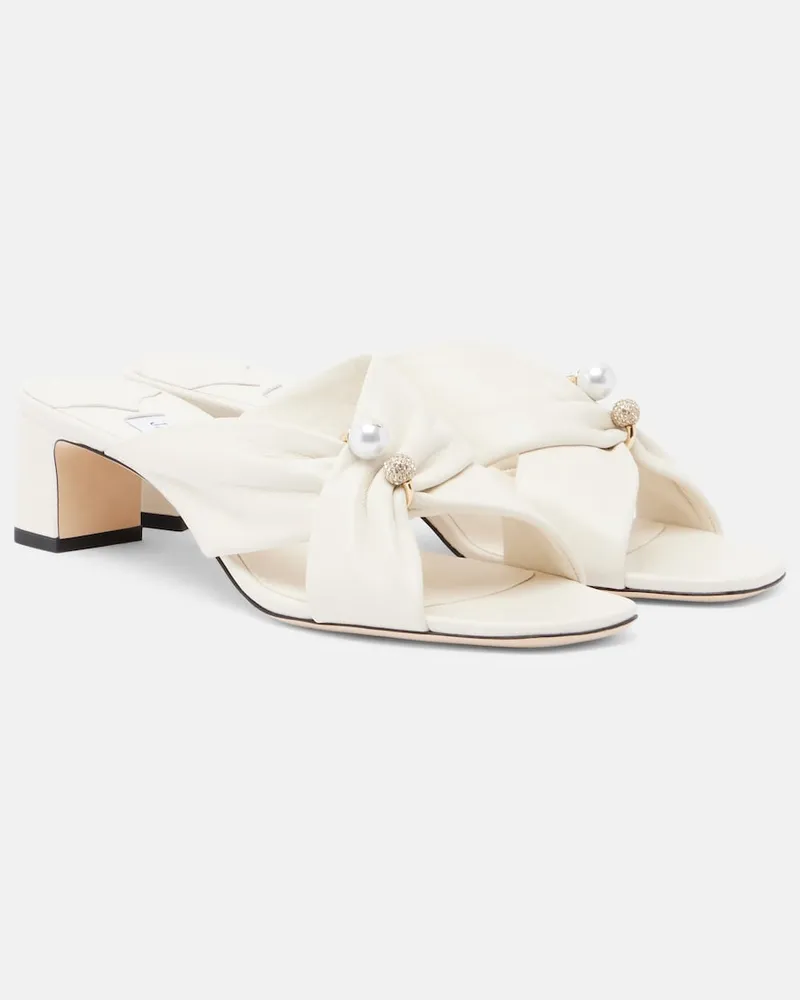 Jimmy Choo Mules Rafi in pelle Bianco
