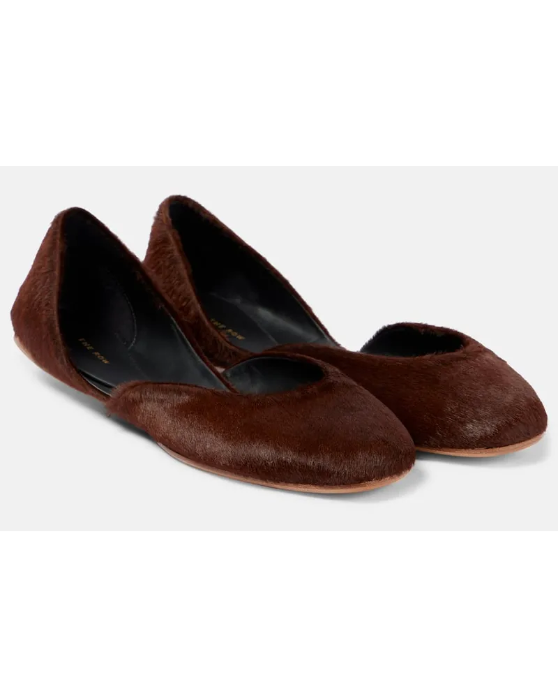 The Row Ballerine Gemma in cavallino Marrone
