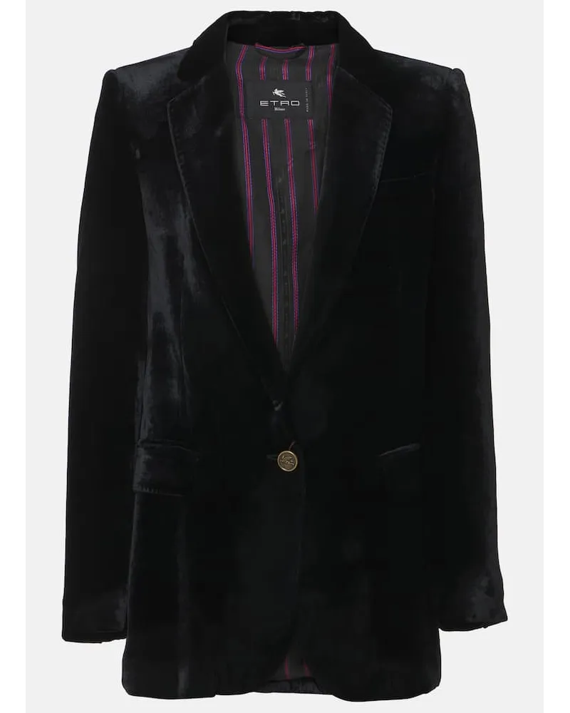 Etro Blazer in velluto Nero