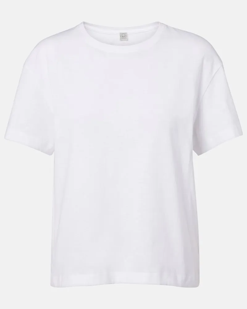 Totême T-shirt in jersey di cotone Bianco