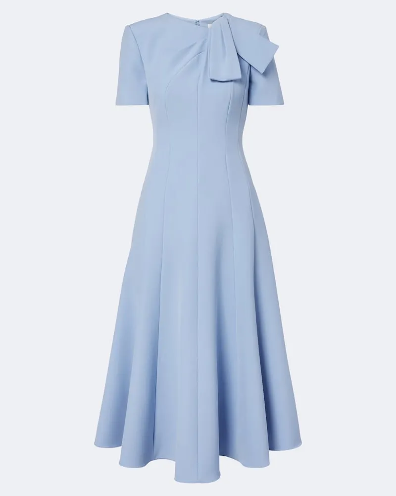 Roland Mouret Abito da cocktail in crêpe con fiocco Blu