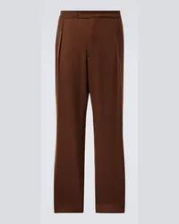 King & Tuckfield Pantaloni regular in lana Marrone