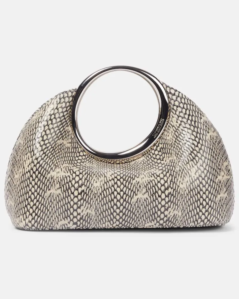 Jacquemus Borsa Calino Small in pelle stampata Beige