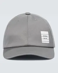 Thom Browne Cappello da baseball in twill Grigio