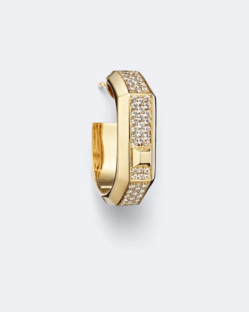 Messika Orecchino a cerchio singolo Moderniste in oro 18kt con diamanti Oro
