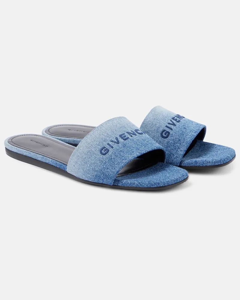 Givenchy Sandali in denim con logo Blu